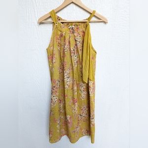 NWT Bellambia 100% Pure Linen Floral Made In Italy Summer Dress Women's Size Med